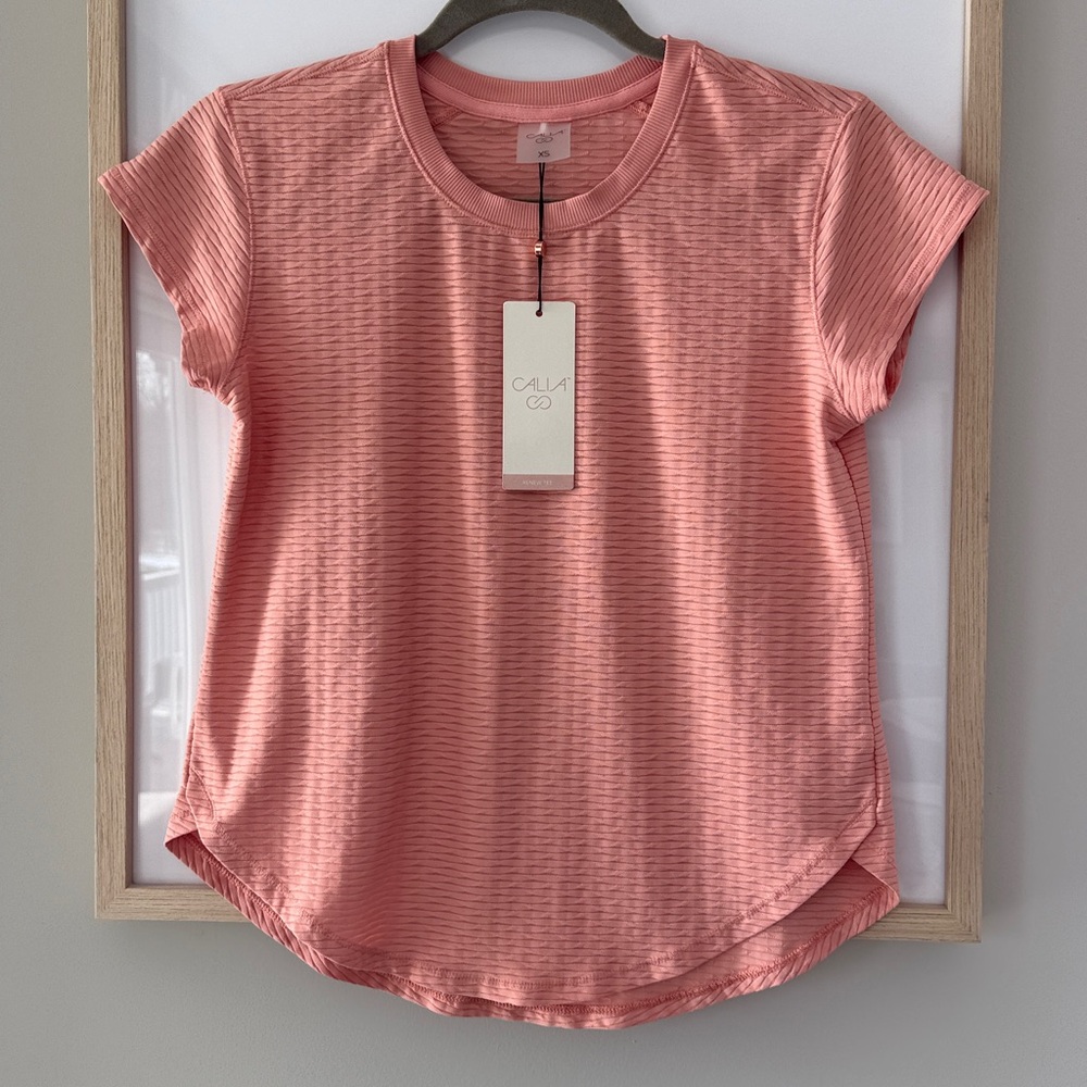 CALIA by Carrie Underwood BodyBreeze Renew tee NWT 🩷🧡 Flowy XS